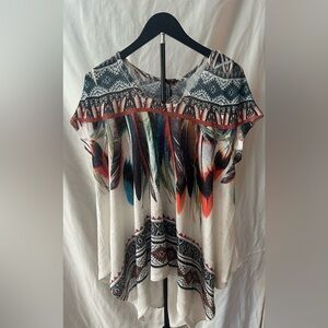 Bohemian Feather Print Top